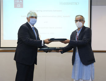 Launch of HABIBMETRO Scholarship award at the IBA Karachi