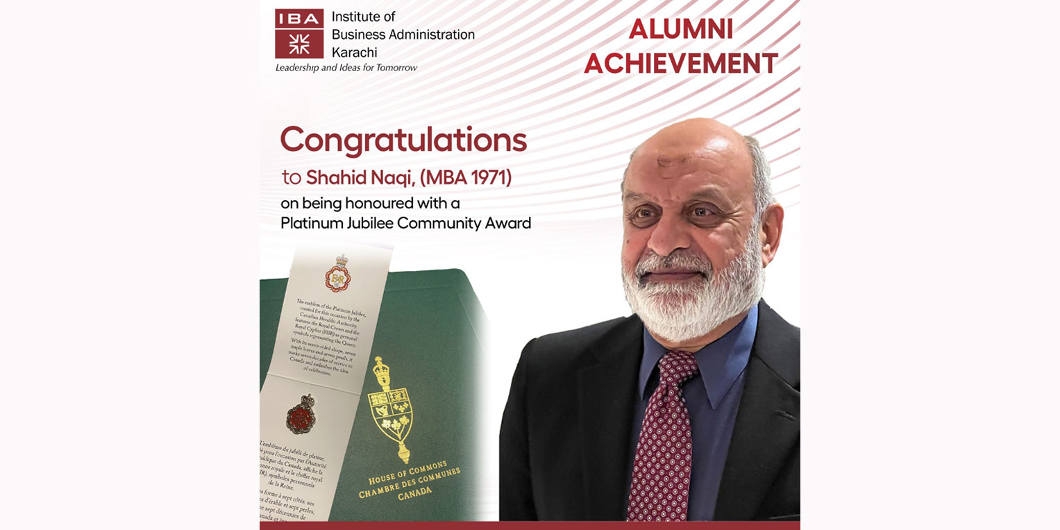 Mr. Shahid Naqi (Class of 1971) is the recipient of the Queen’s Platinum Jubilee Community Award