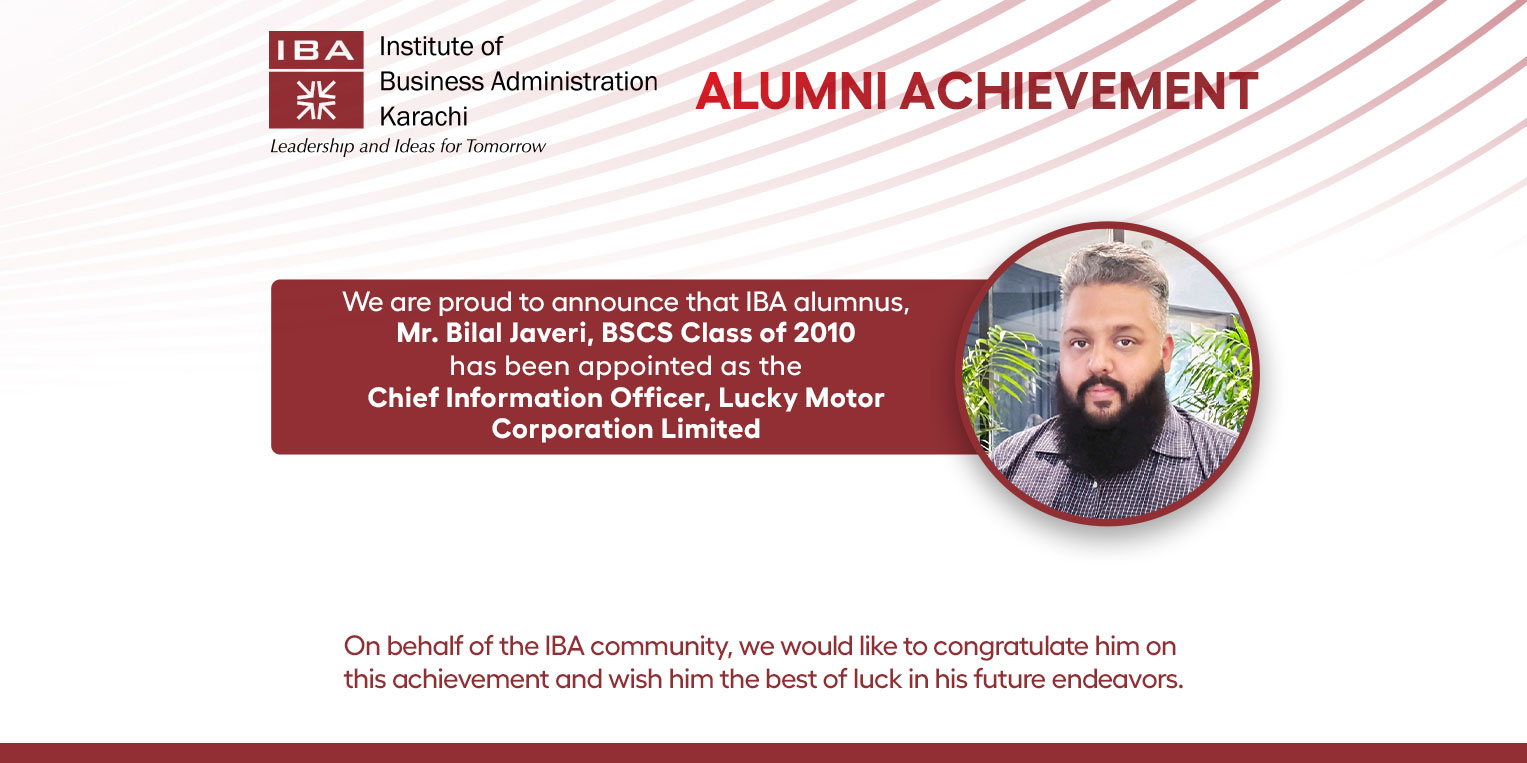 Alumni Achievement Bilal Javeri