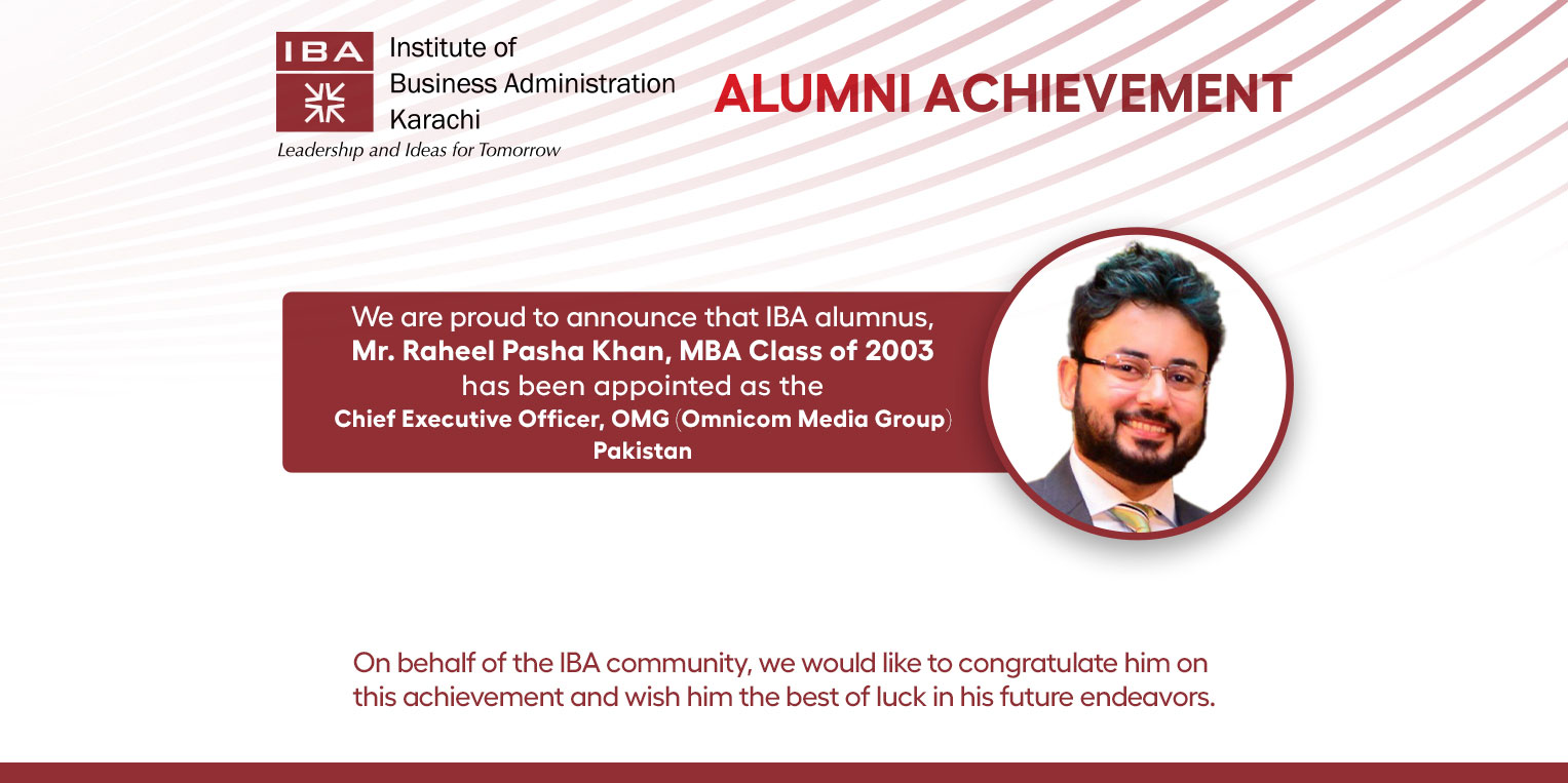 Alumni Achievement Raheel Pasha