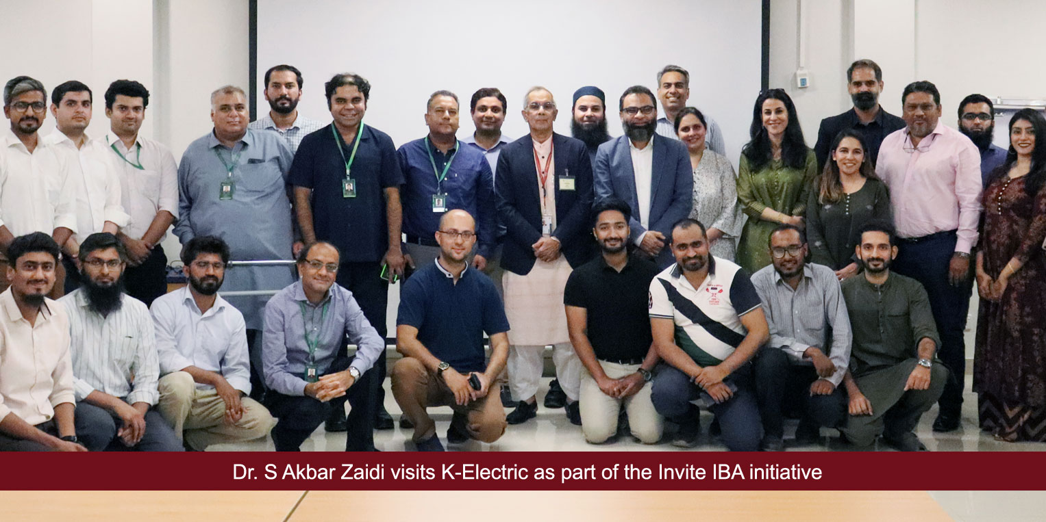 Dr. S Akbar Zaidi visits K-Electric as part of the Invite IBA initiative